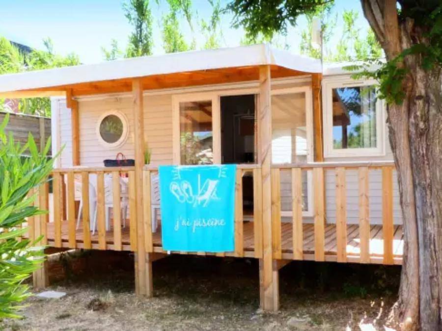 Camping Tikayan Les Palmiers - Mobilhome 8 personnes - Texas Standard 4 Pièces 6/8 Personnes Climatisé + Tv in Hyeres, Parc national de Port-Cros