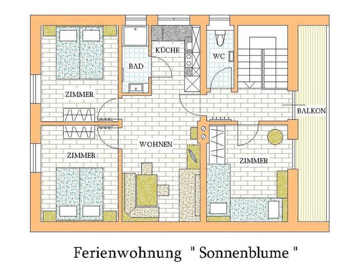 Ferienwohnung für 7 Personen, mit Garten, kinderfreundlich