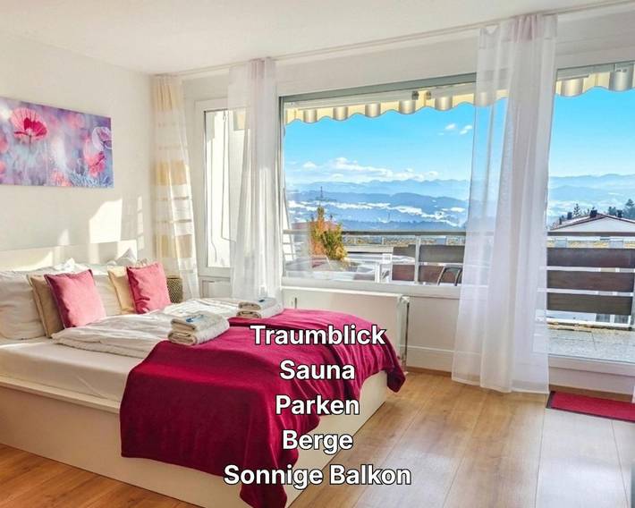 Ferienwohnung für 3 Personen, mit Pool und Balkon sowie Sauna und Ausblick - 1