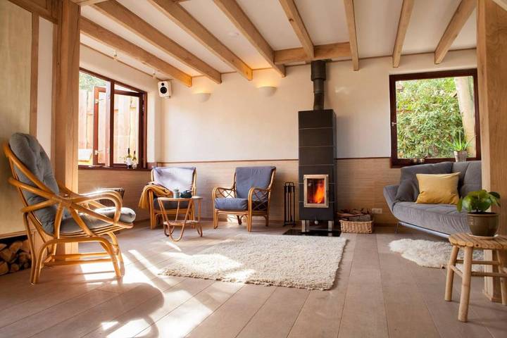 Chalet für 6 Personen, mit Terrasse und Garten sowie Sauna und Ausblick in Schoorl