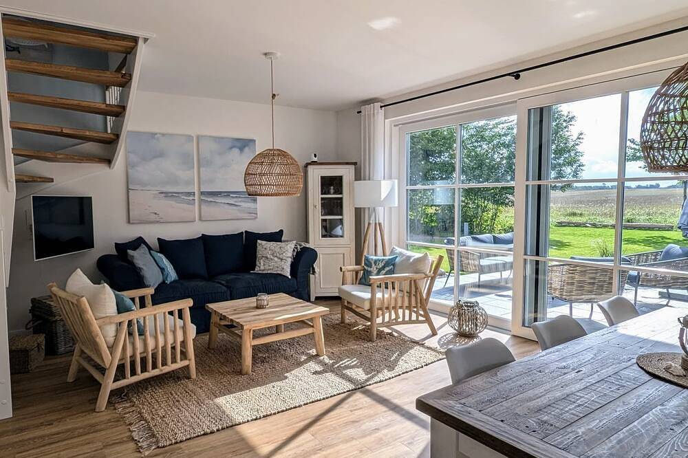 Ferienhaus \"Boddenidyll\" zw. Darß & Rügen, inkl. Sauna, Kamin, Weitblick + 2Sups in Altenpleen, Stralsund Umland