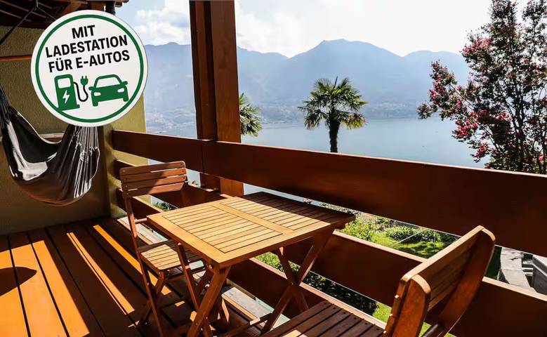 Ferienhaus für 5 Personen, mit Garten und Seeblick sowie Terrasse, mit Haustier in Minusio