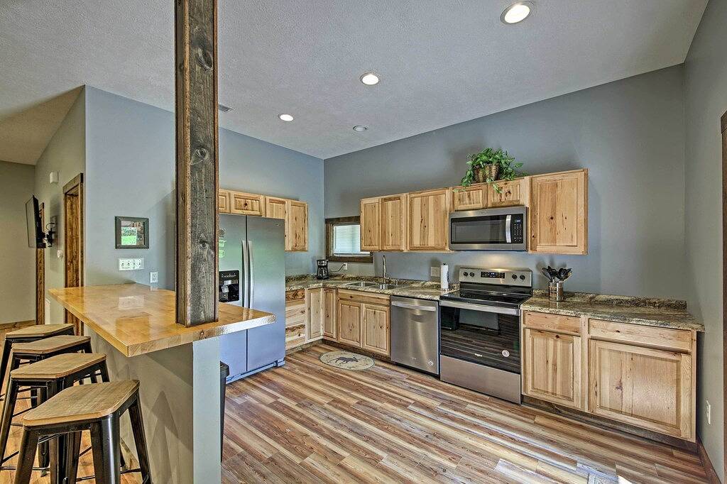 ‘Camp Monroe’ in Bloomington w/ Deck & Views! in Lake Monroe