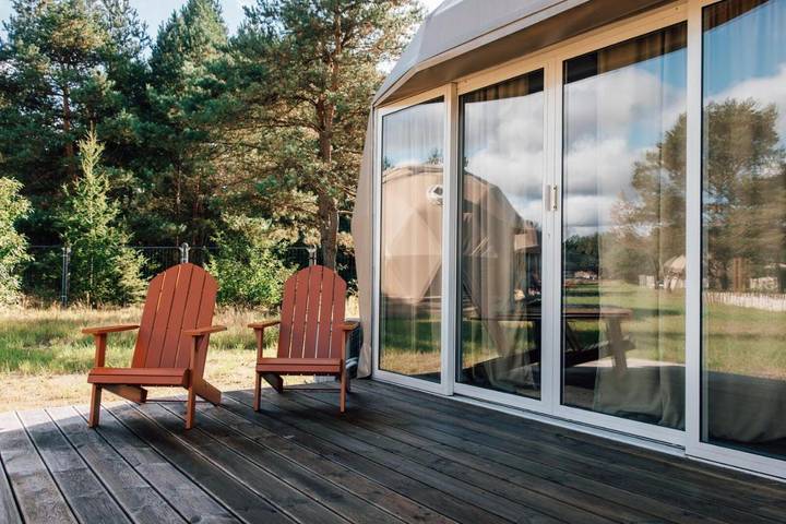 Camping für 6 Personen, mit Ausblick und Terrasse sowie Sauna und Garten in Polnische Ostsee - 3