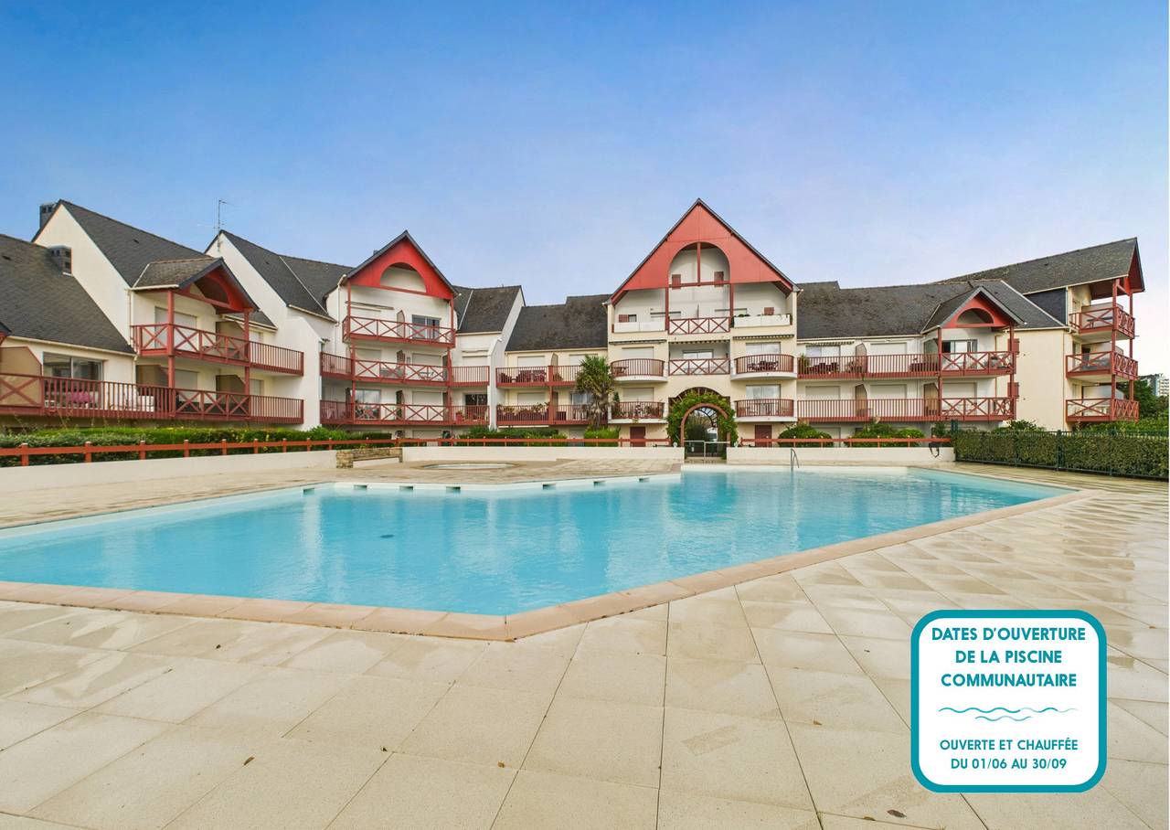 Appartement entier, Appartement pour 3 - balcon - piscine chauffée in Guérande, Côte d'Amour