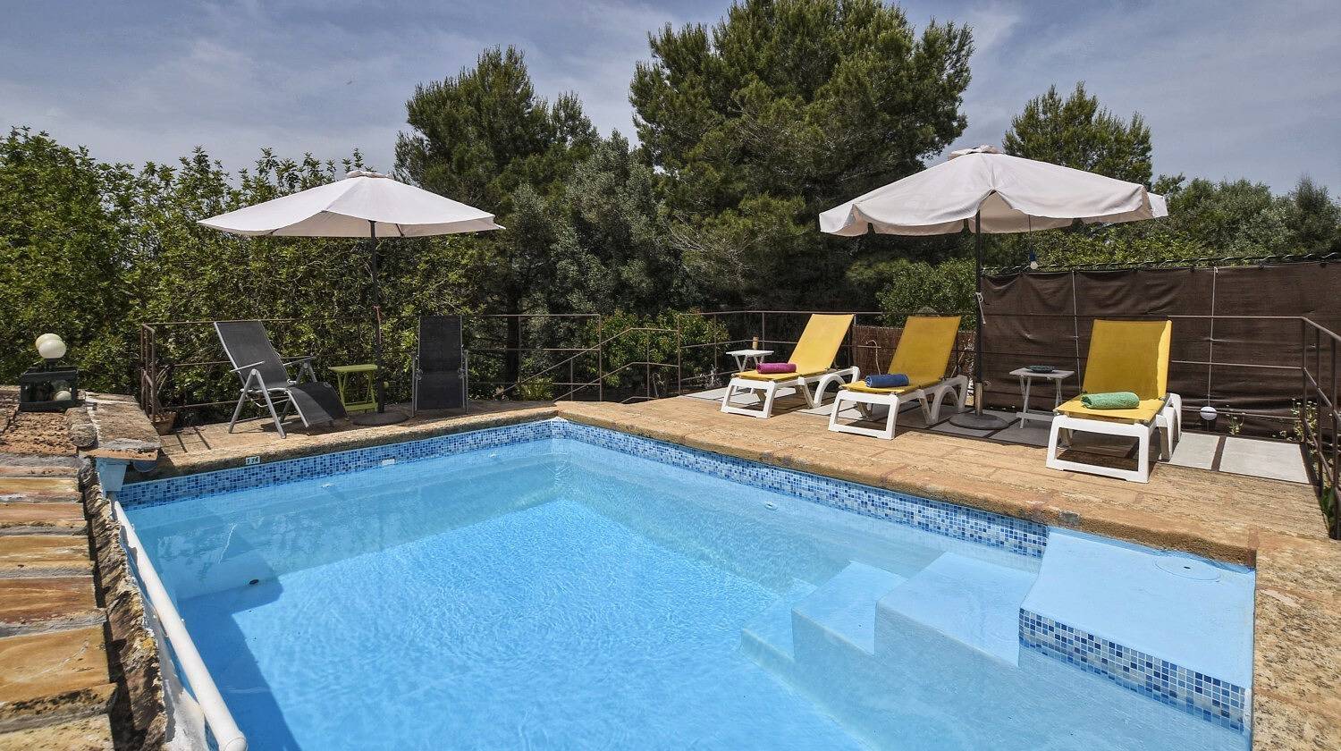 Maison de vacances 'Montserrat' avec vue sur la montagne, piscine privée et Wi-Fi in Manacor, Majorque de l'Est