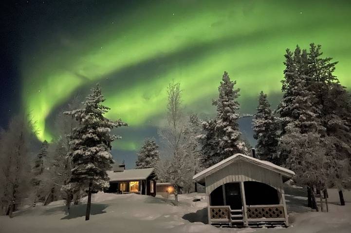 Ferienhaus für 5 Personen, mit Terrasse und Garten sowie Sauna, mit Haustier in Lappland (Schweden)