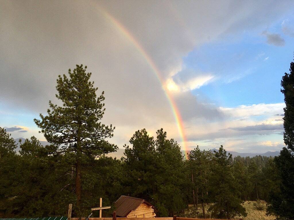 Charmantes Blockhaus in den Bergen. in Florissant, Teller County