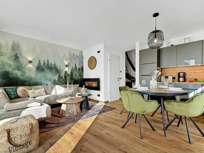 Ferienhaus für 4 Personen, mit Garten und Ausblick sowie Seeblick
