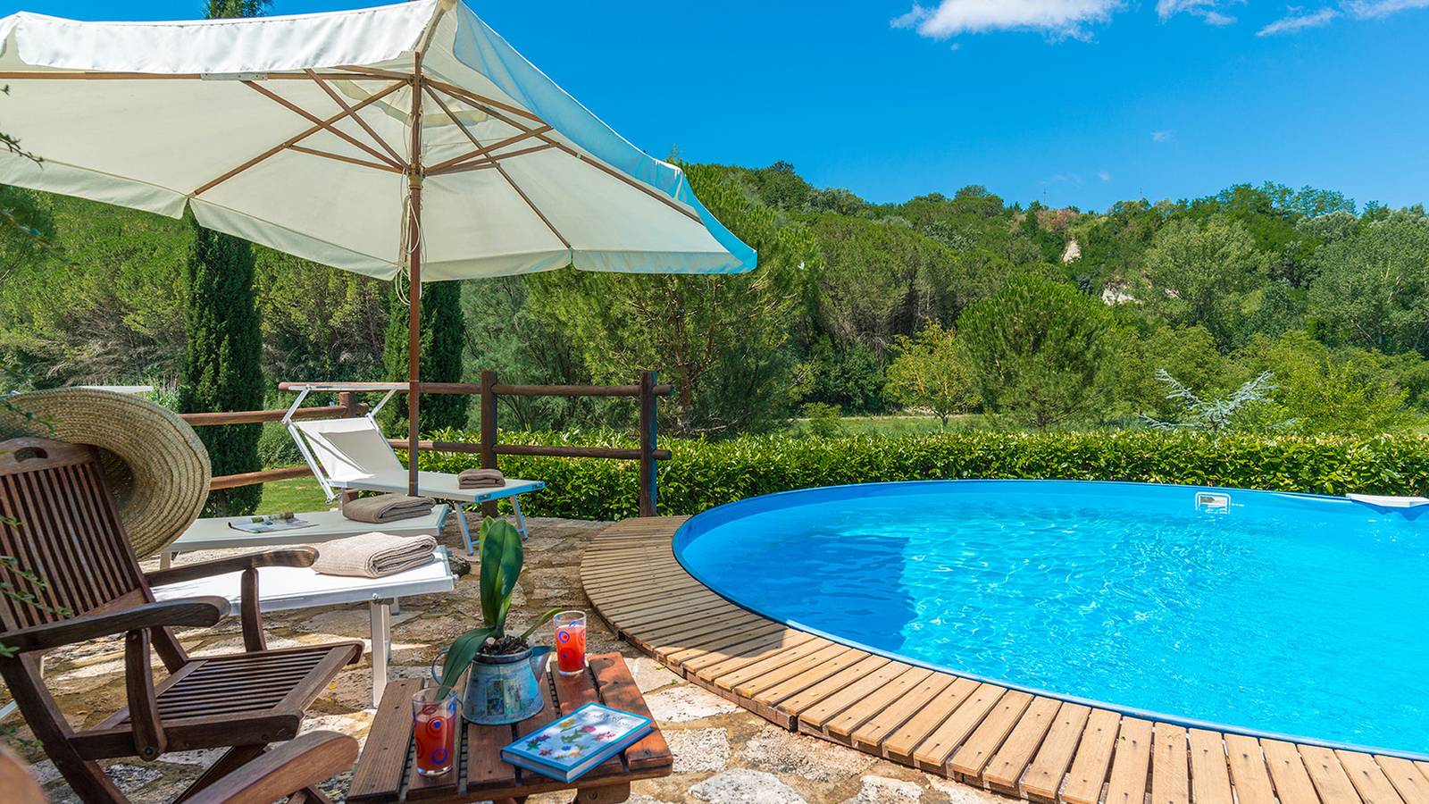 Villa für 6 Personen mit Garten in Asciano, Siena Provinz