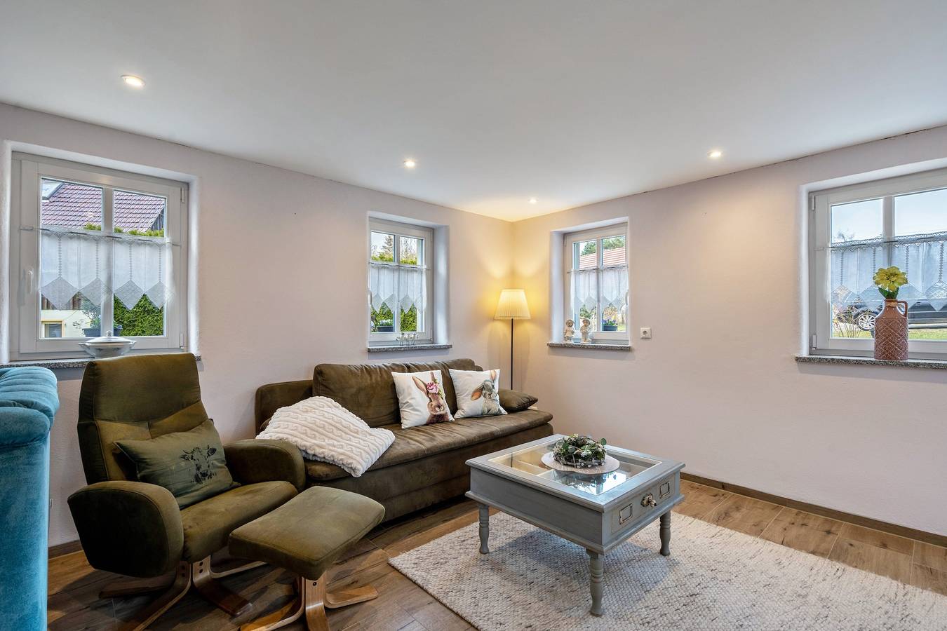 Ganze Wohnung, Ferienwohnung Landlust" mit privater Terrasse, Gemeinschaftsgarten und Wi-Fi in Leutersdorf, Oberlausitz-Niederschlesien
