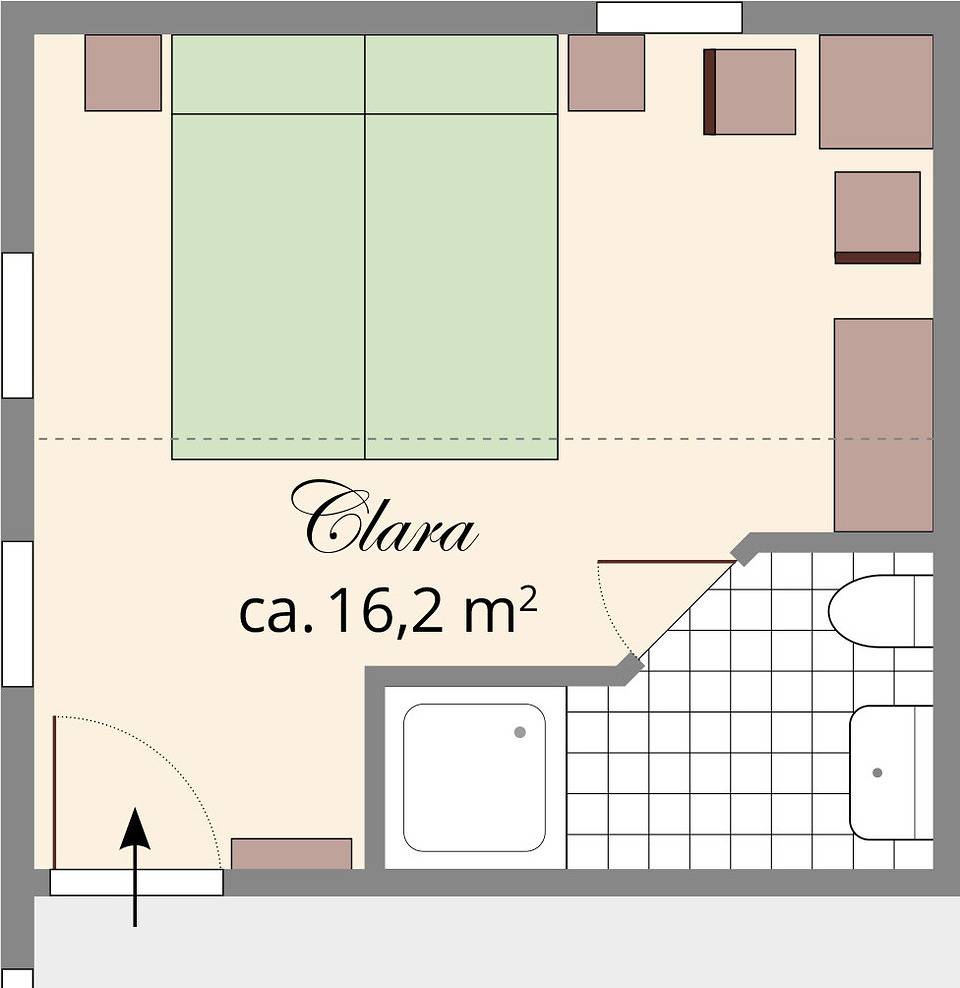 Doppelzimmer Clara in Stolpen, Elbsandsteingebirge