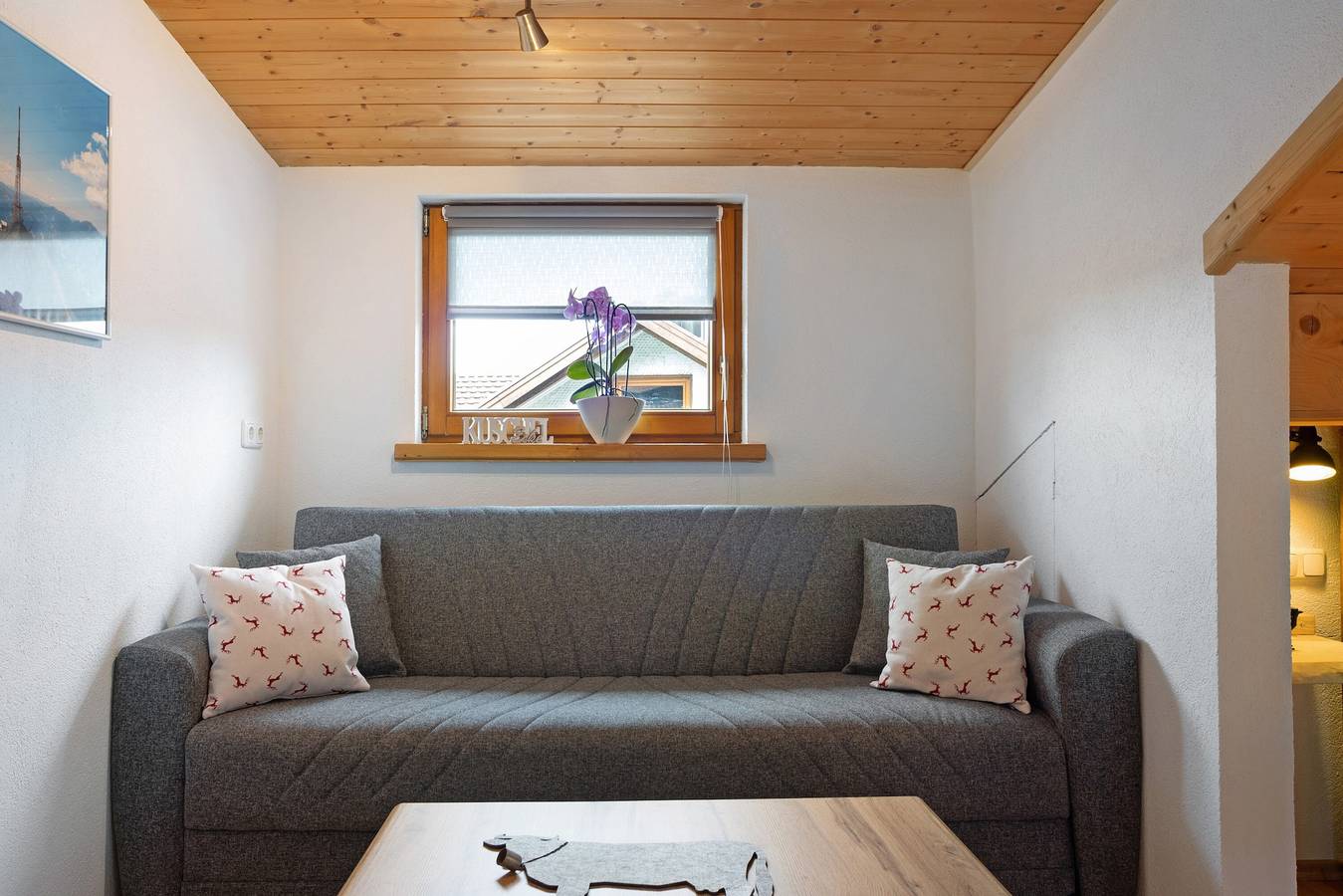 Ganzes Studio, Einzimmerapartment 'Ferienwohnung Wendelinus' mit Bergblick, Gemeinschaftsterrasse und Wi-Fi in Grünten, Rettenberg