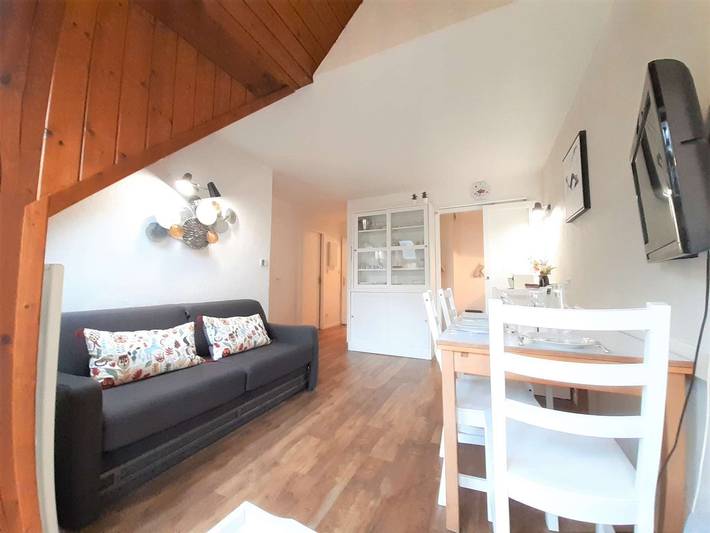 Ganze Wohnung, Sonniges T2-Apartment für 4 Personen mit Fitnessraum, Sauna und Parkplatz in St Lary Soulan in Vignec, Nationalpark Pyrenäen