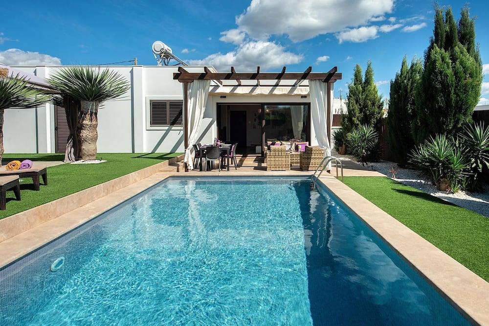 Wunderschöne Villa für erholsame Ferien, privater Pool in Strandnähe in Ibiza Stadt, Ibiza Süden