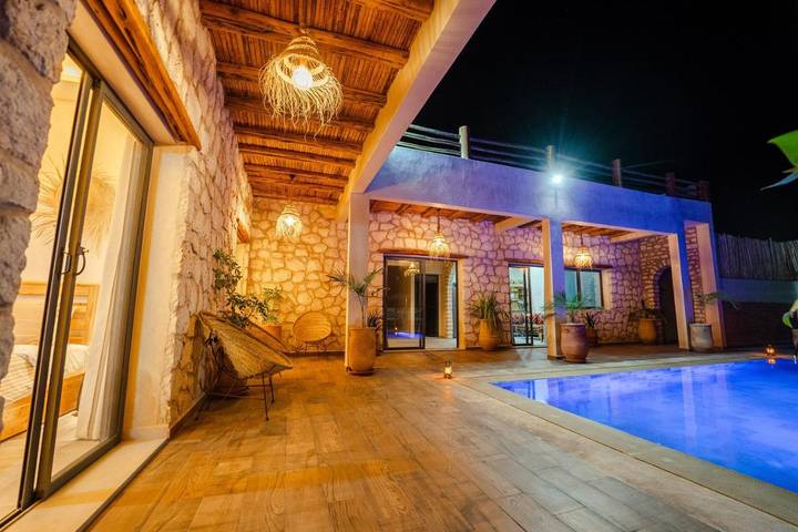 Location de vacances pour 6 personnes, avec piscine ainsi que vue et terrasse, animaux acceptés dans Sidi Kaouki - 4