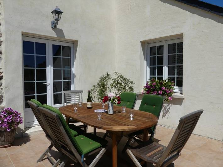 Maison de vacances pour 6 personnes, avec terrasse à Tamerville