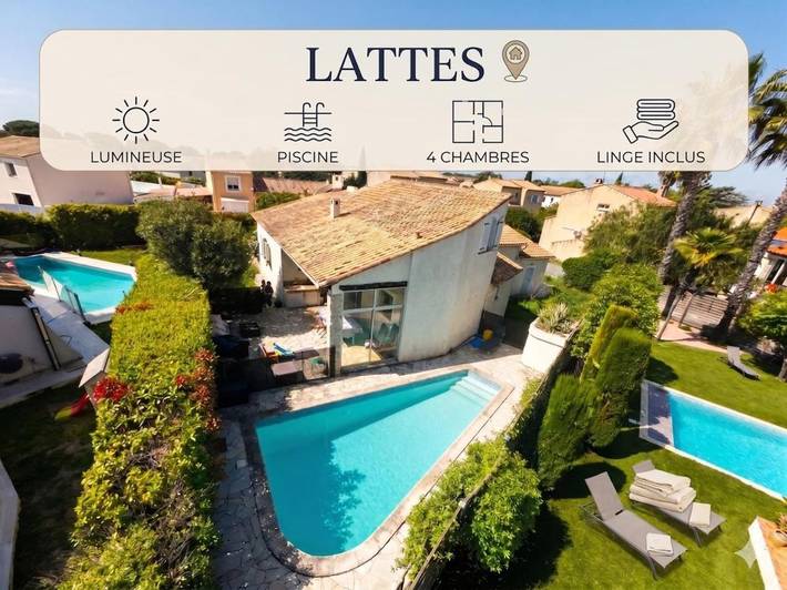 Villa pour 8 personnes, avec Terrasse ainsi que Jardin et Piscine à Lattes - 2