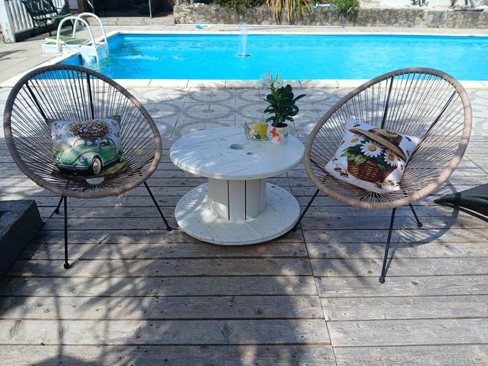 Chambre d’hôte pour 2 personnes, avec Jacuzzi et Terrasse ainsi que Jardin et Piscine