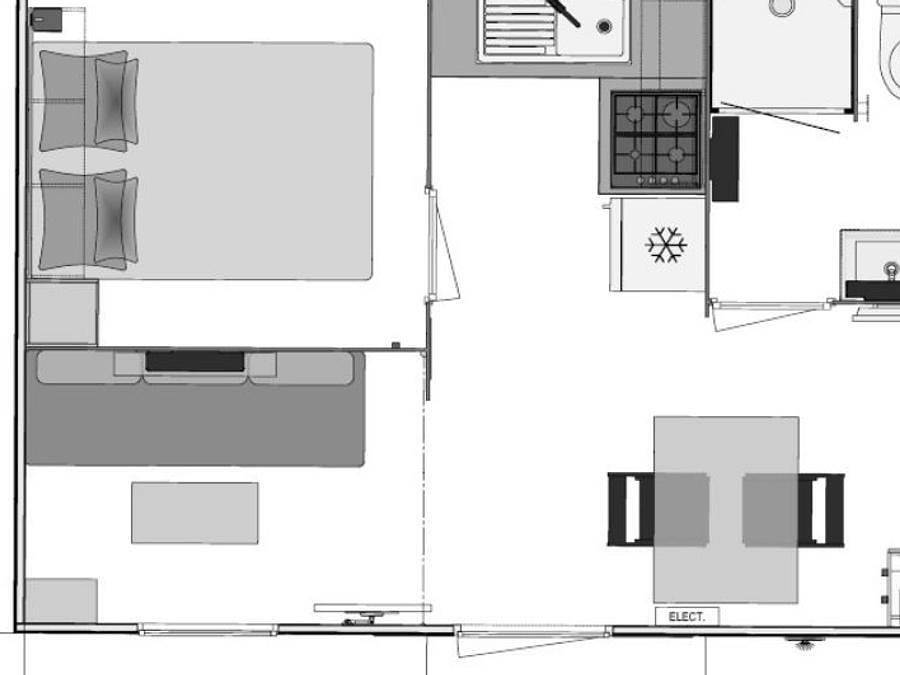 Camping Ker Yaoulet - Mobilheim 4 personen - Cocoon 4 Personen 1 Zimmer 18m² in Ambon, Côte des Mégalithes