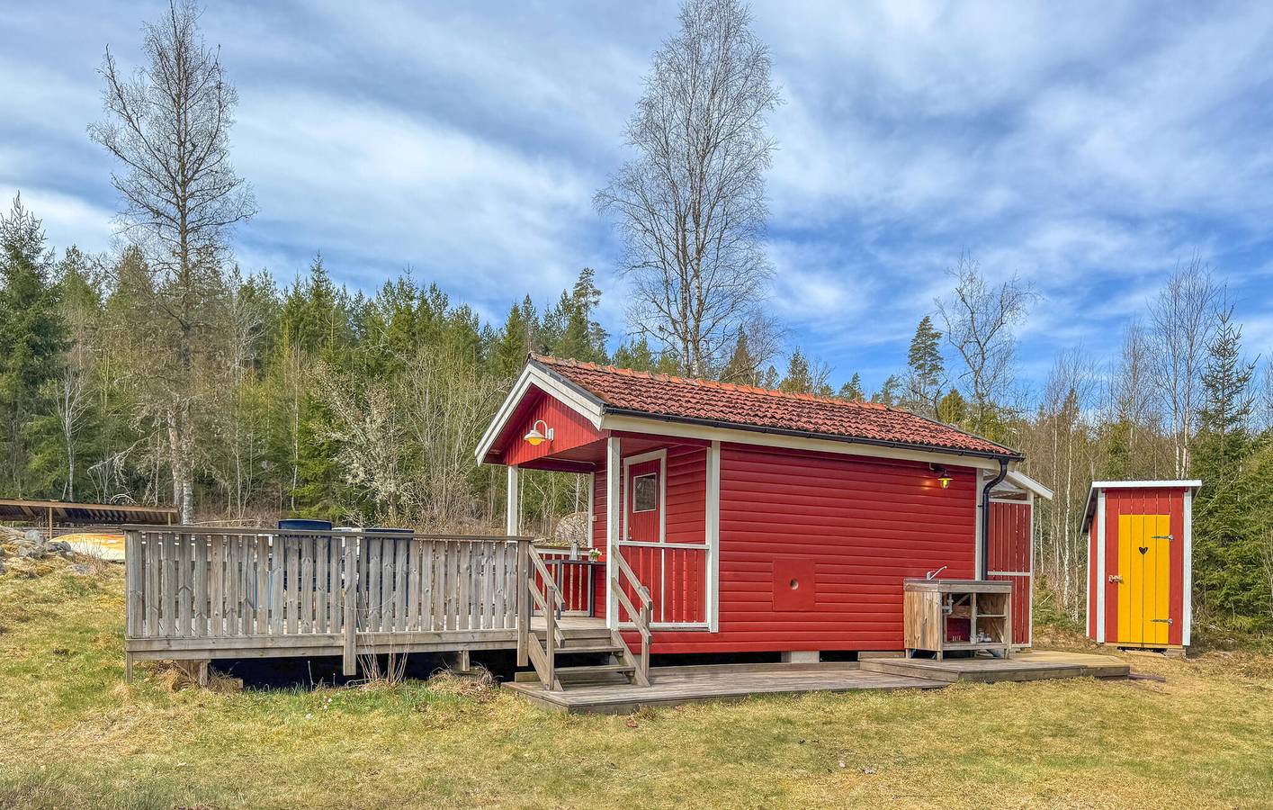 Ferienhaus für 4 Personen mit Terrasse in Ydre und Umgebung