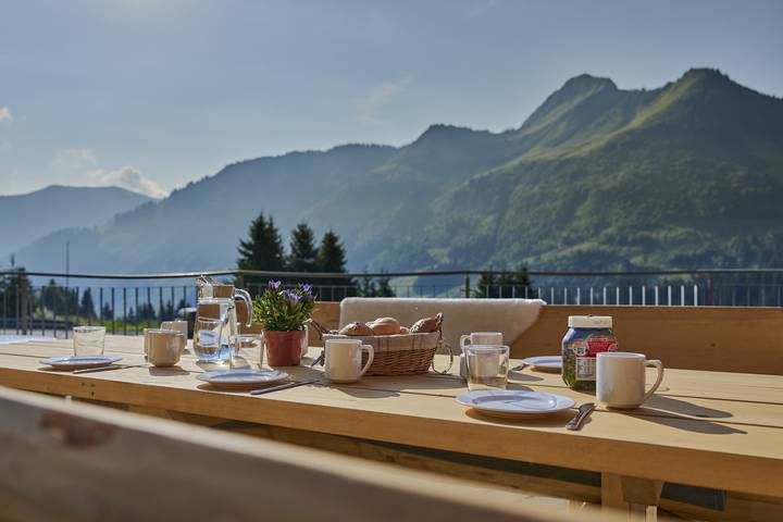 Ferienwohnung für 6 Personen, mit Balkon und Terrasse in Damüls