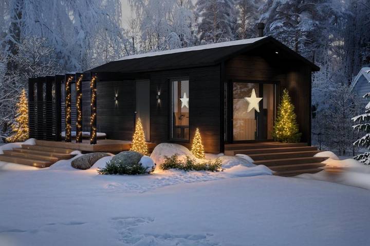 Chalet voor 4 personen, with tuin and sauna as well as whirlpool and terras in Lapland