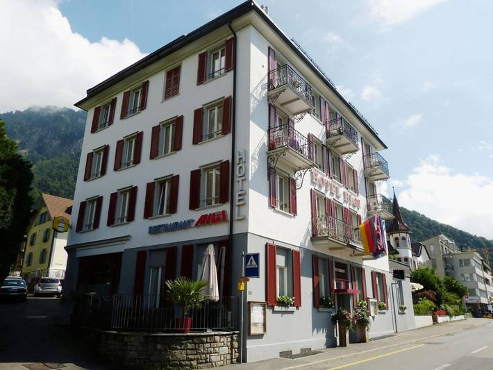Hotel, mit Terrasse und Garten sowie Ausblick in Vitznau