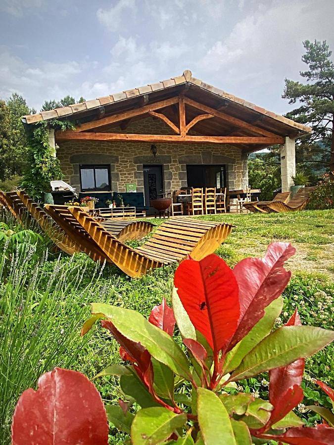 Location de vacances pour 11 personnes, avec terrasse et vue dans Saint-André-Capcèze