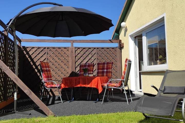 Bungalow für 3 Personen, mit Garten und Terrasse, mit Haustier