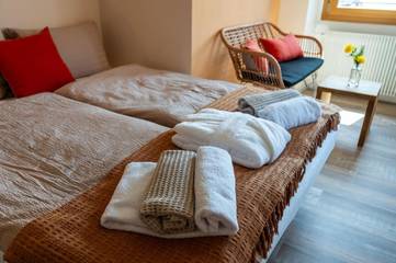 Chambre d’hôte pour 3 personnes, avec terrasse et vue à Saint-Léonard (Sion)
