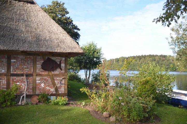 Reetdachkate auf Gestüt Schierensee - Fischerkate in Grebin, Südliche Ostseeküste