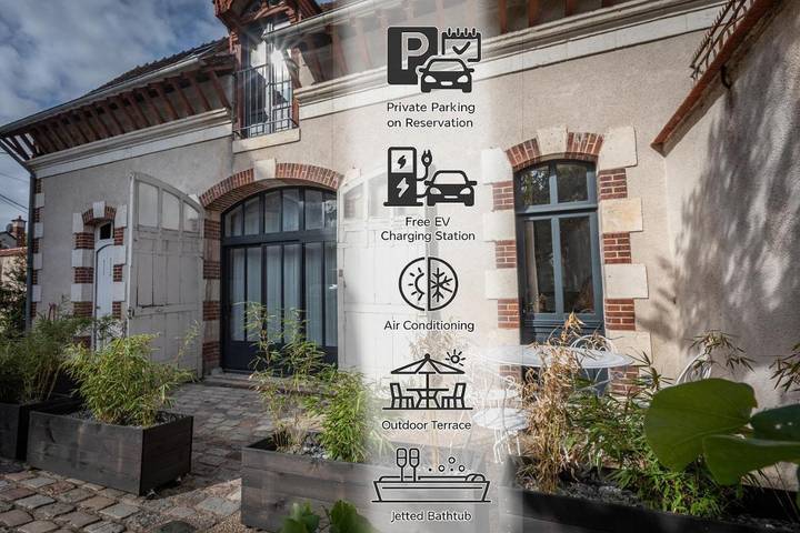 Maison d’hôte pour 2 personnes, avec Jacuzzi ainsi que Terrasse et Vue à Bourges