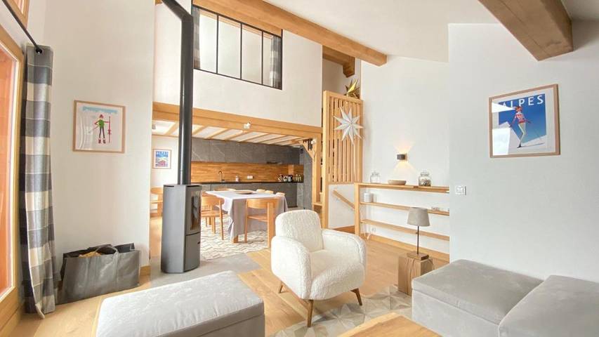 Gîte pour 12 personnes, avec balcon et vue dans Station De Montalbert