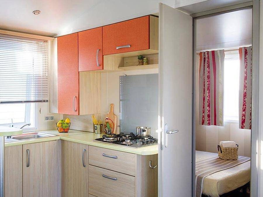 Camping Le Clos Cottet - Mobilheim 6 personen - Komfort | 3 Schlafzimmer | 6 Schlafplätze | Kleine Terrasse | 1 Bad | Klimaanlage in Angles, Vendée