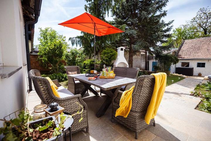 Ferienhaus für 6 Personen, mit Garten