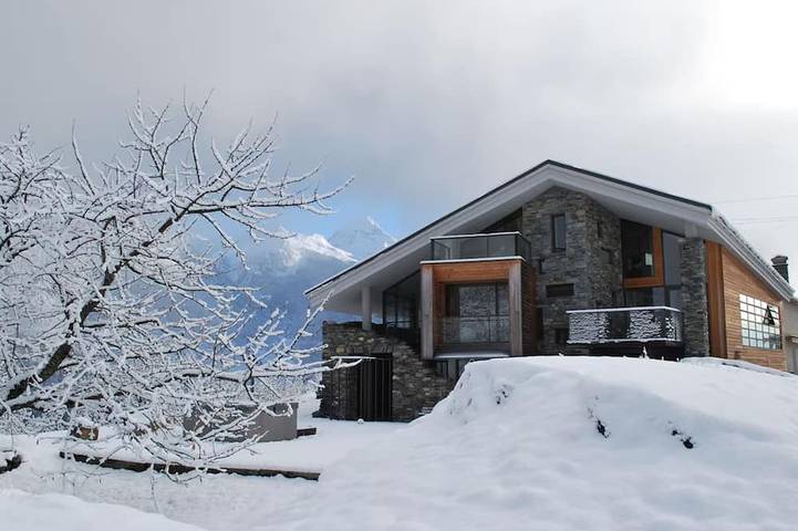 Chalet pour 15 personnes, avec jardin et sauna à Villaroger