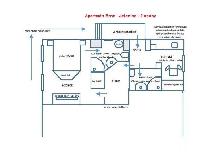 Apartament wakacyjny dla 4 osób, z ogród w Brno