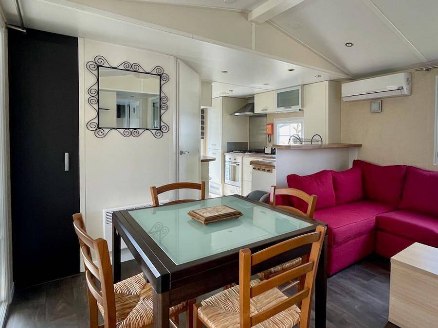 Tour Opérateur et Particulier sur Camping la Ferme  - Mobilheim 6 personen - Mobilhome Lf 42 - 2 Ch - 43 m2 - Klima - Lv - Ll - 6pers. in Saint-Augustin, Côte de Beauté