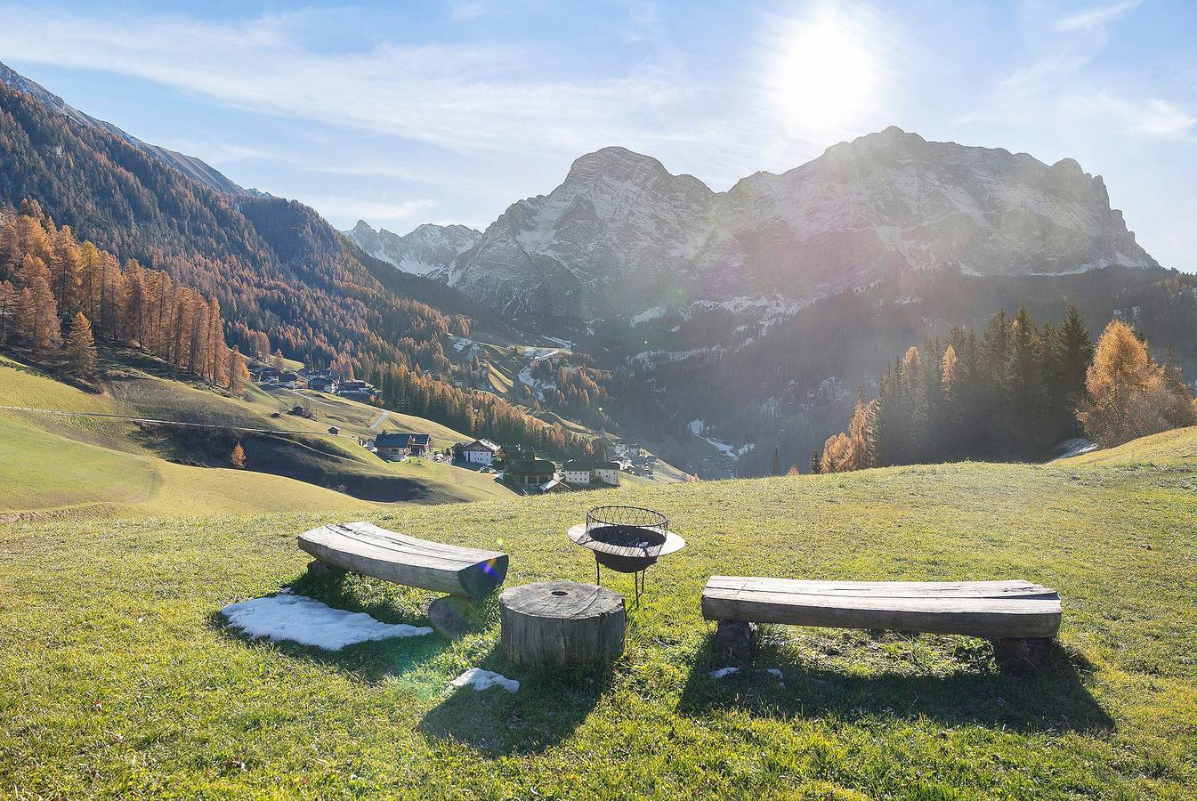 Ganze Wohnung, Apartment 'Rît' mit Bergblick, Gemeinschaftsterrasse und Wlan in Wengen (Italien), Dolomiti Superski