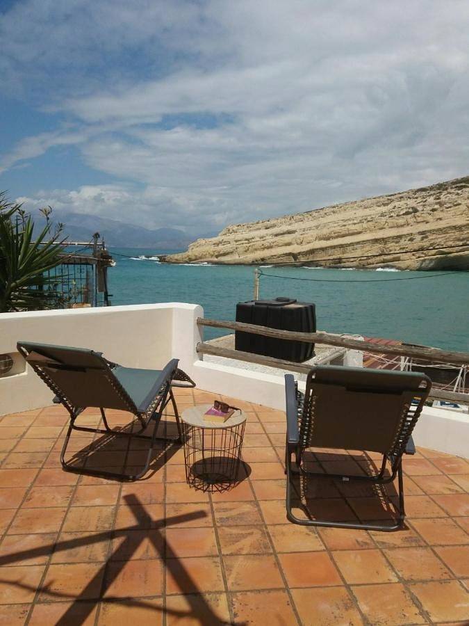 Gîte pour 6 personnes, avec vue et balcon, adapté aux familles dans Matala - 3