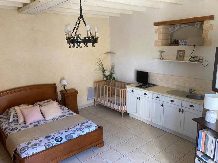 Chambre d’hôte pour 2 personnes, avec Terrasse ainsi que Jardin et Vue