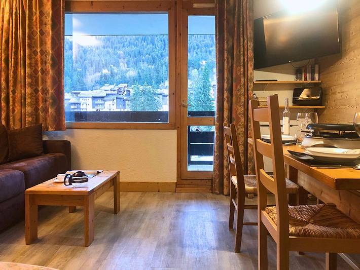Ganze Wohnung, Gemütliche 2-Zimmer-Wohnung für 5 Personen, direkt an der Piste, nahe Fußgängerzone in Valmorel, Les Avanchers-Valmorel