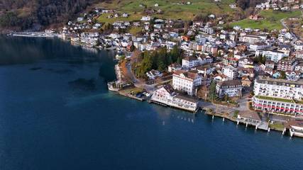 Hôtel pour 3 personnes, avec jardin ainsi que vue et vue sur le lac à Gersau