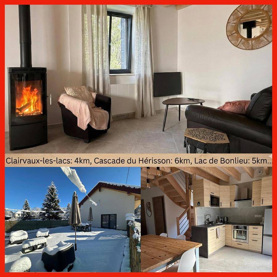 Two-Bedroom House in Saint-Maurice-Crillat, Jura Francais