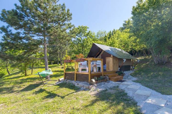 Tente pour 2 personnes, avec jardin ainsi que vue et piscine en Croatie - 3