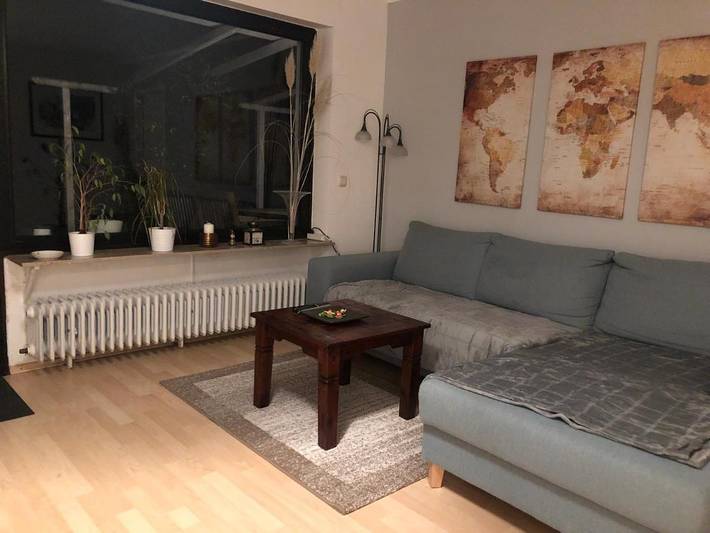 Ferienwohnung für 4 Personen, mit Terrasse und Garten sowie Sauna und Ausblick