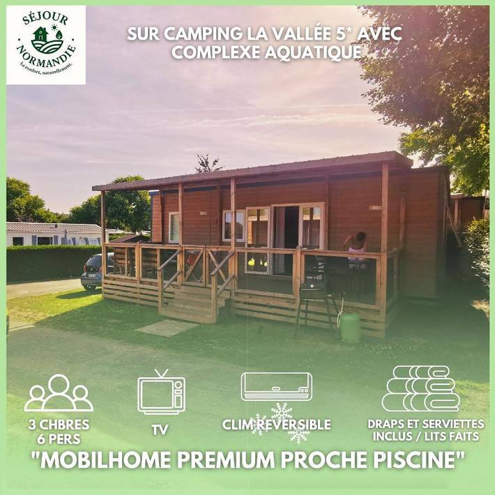 Camping pour 6 personnes, avec piscine et jardin