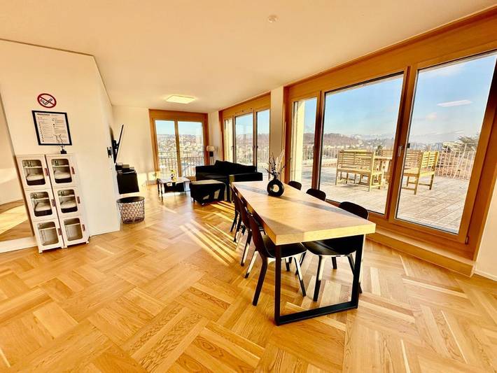 Gîte pour 6 personnes, avec vue sur le lac ainsi que terrasse et vue à Lausanne - 4