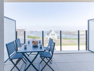 Gîte pour 4 personnes, avec balcon, adapté aux familles à Porspoder